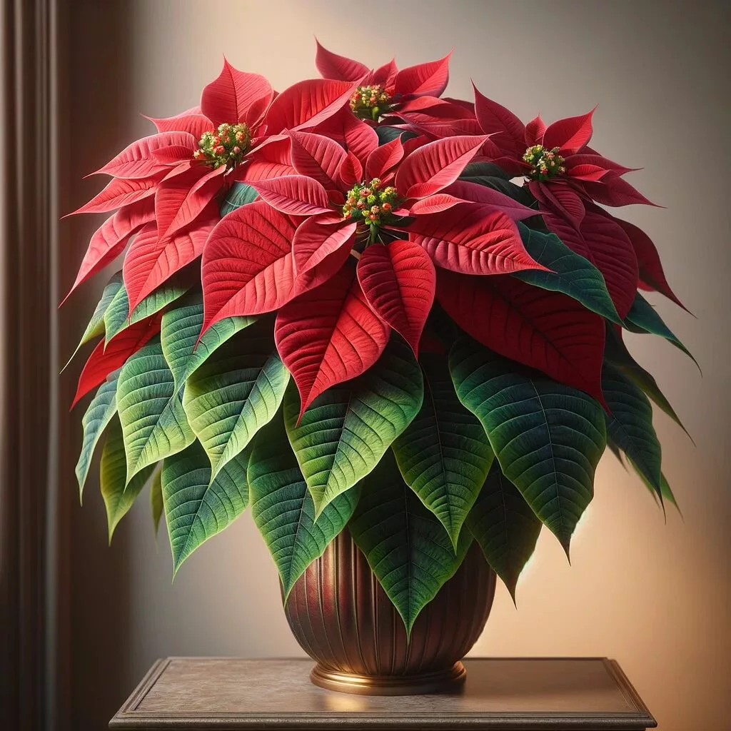 Poinsettia plant toxic to cats